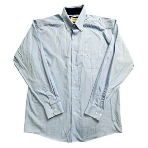 Ariat Shirt Mens Large Blue Wrinkle Free Long Sleeve Button Down 4500109101